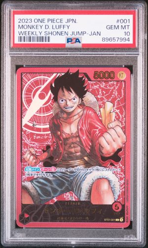 【PSA10】モンキー・D・ルフィ(金文字)【L】{ST01-001}](オリパ付き)
